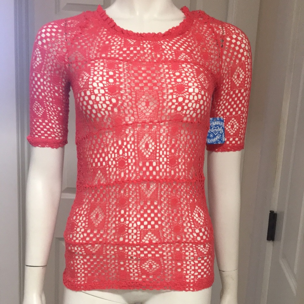 Free People Crochet Knit Top, XS, NWT!